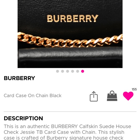 Burberry Card Case on Chain - Picture 6 of 11